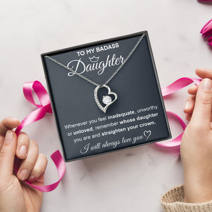 To My Badass Daughter Meaningful Necklace Gift