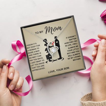 To My Mom Necklace From Your Son, Valentine's Day Birthday Gifts Ideas, Anniversary Keepsake, Mother Gift