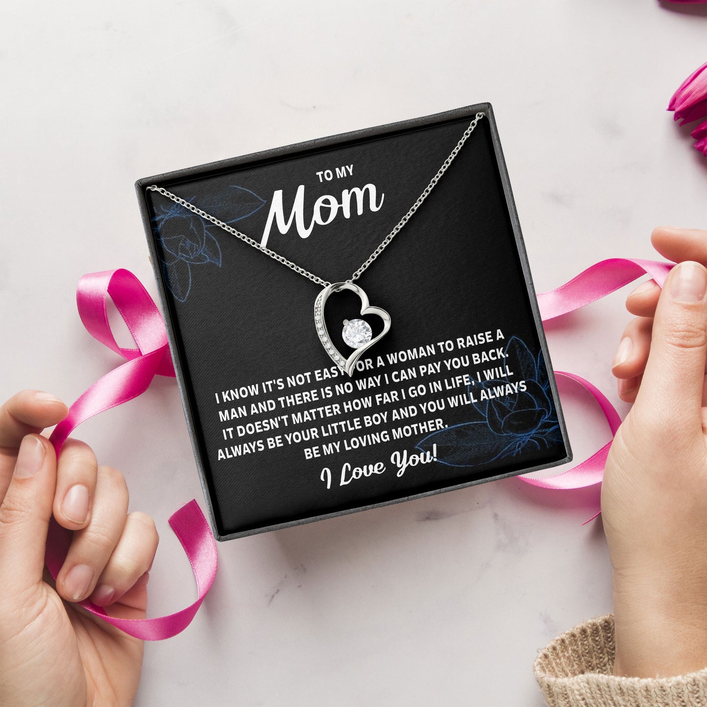 To My Mom Necklace, Valentine's Day Birthday Gifts Ideas, Anniversary Keepsake, Mother Gift