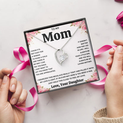 To My Mom Necklace, Anniversary Keepsake, Mother Gift, Valentine's Day Birthday Gifts Ideas