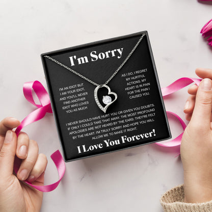 I'm Sorry Neckace, Forgive Me Gifts, Valentine, Birthday, Anniversary Gift, Apologize Gifts