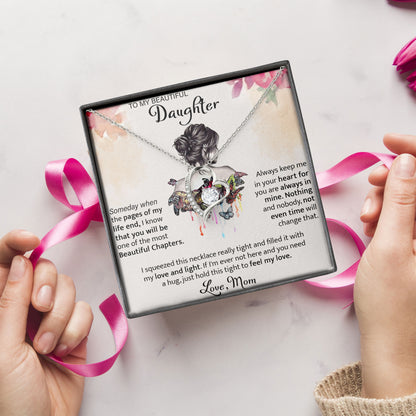 To My Beautiful Daughter Inspirational Necklace Jewelry