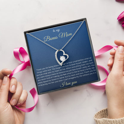 To My Bonus Mom Elegant Necklace Jewelry