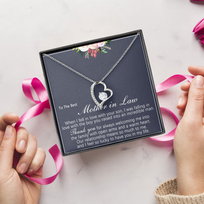 To The Best Mother In Law Necklace for Birthday and Anniversary