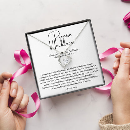 Promise Necklace with Elegant Box and Sentimental Card