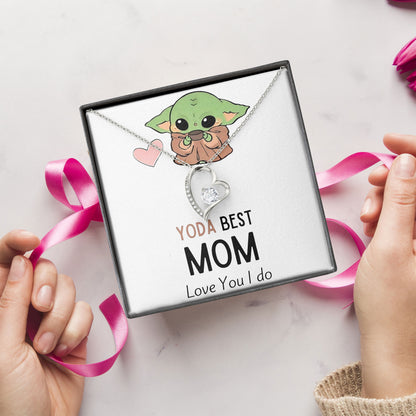 Yoda Best Mom Necklace Gift Valentine Mother's day Keepsake
