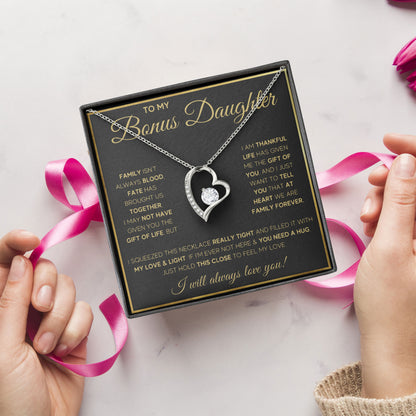 To My Bonus Daughter Anniversary Necklace