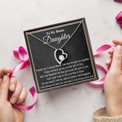 To My Bonus Daughter Sentimental Necklace