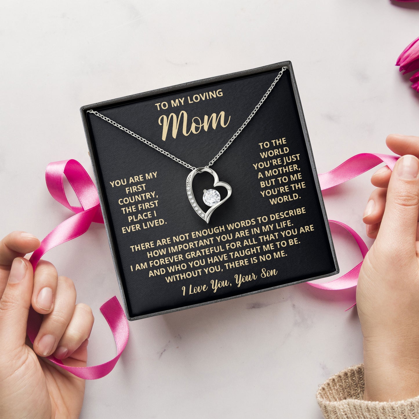 To My Loving Mom Necklace Gift for Mother’s Day