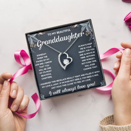 To My Beautiful Granddaughter Jewelry Gift with Love and Message Card