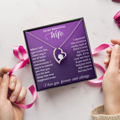 To My Beautiful Wife Jewelry Necklace Gift