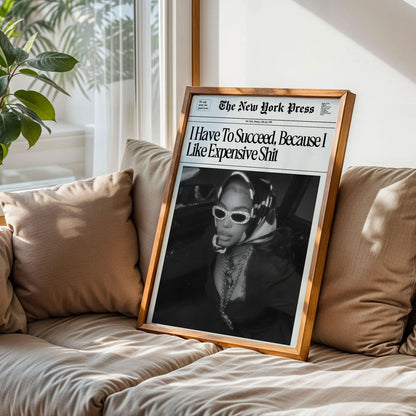 Trendy Newspaper Print Art