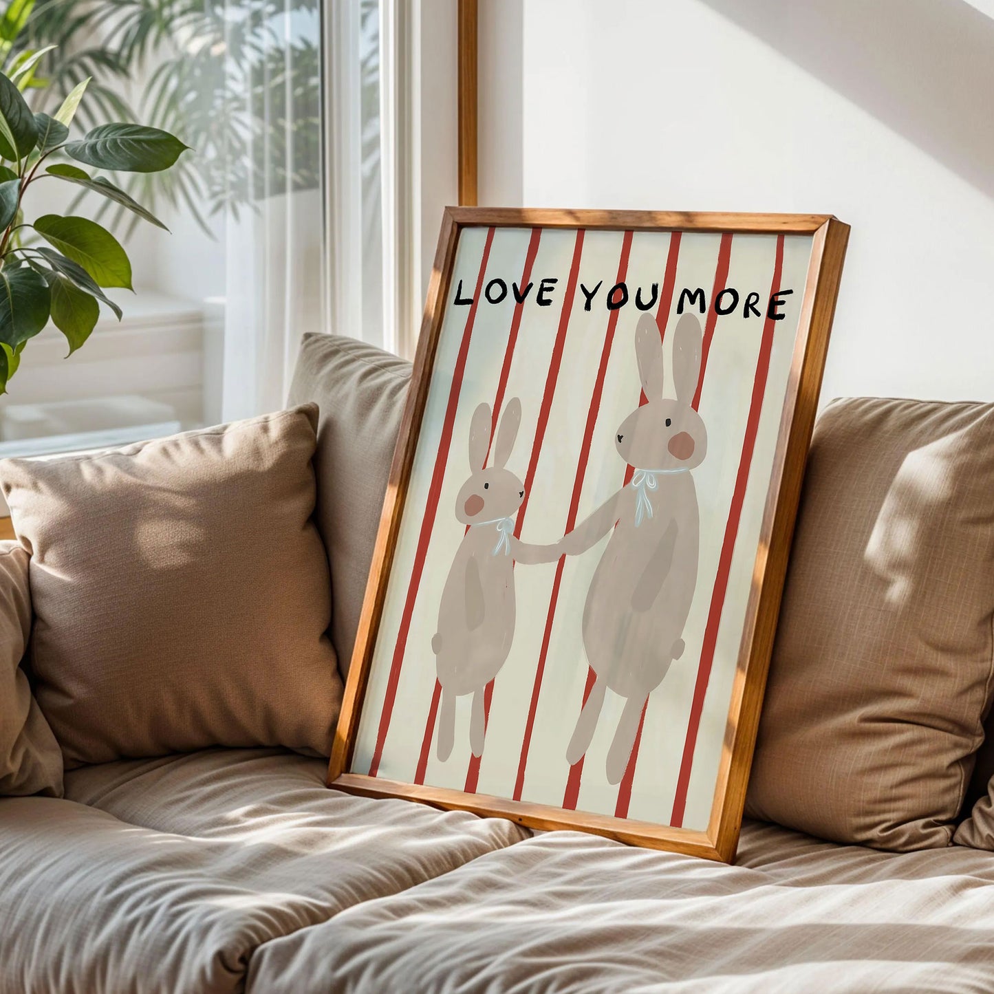 Love You More Bunny Love Poster