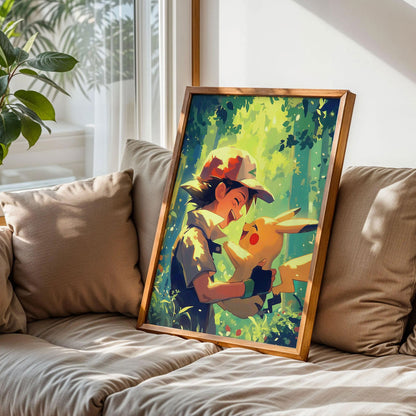 Ash Ketchum and Pikachu Art Print