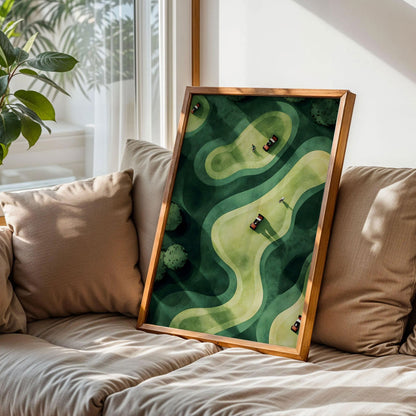Golf Cart Wall Art Print