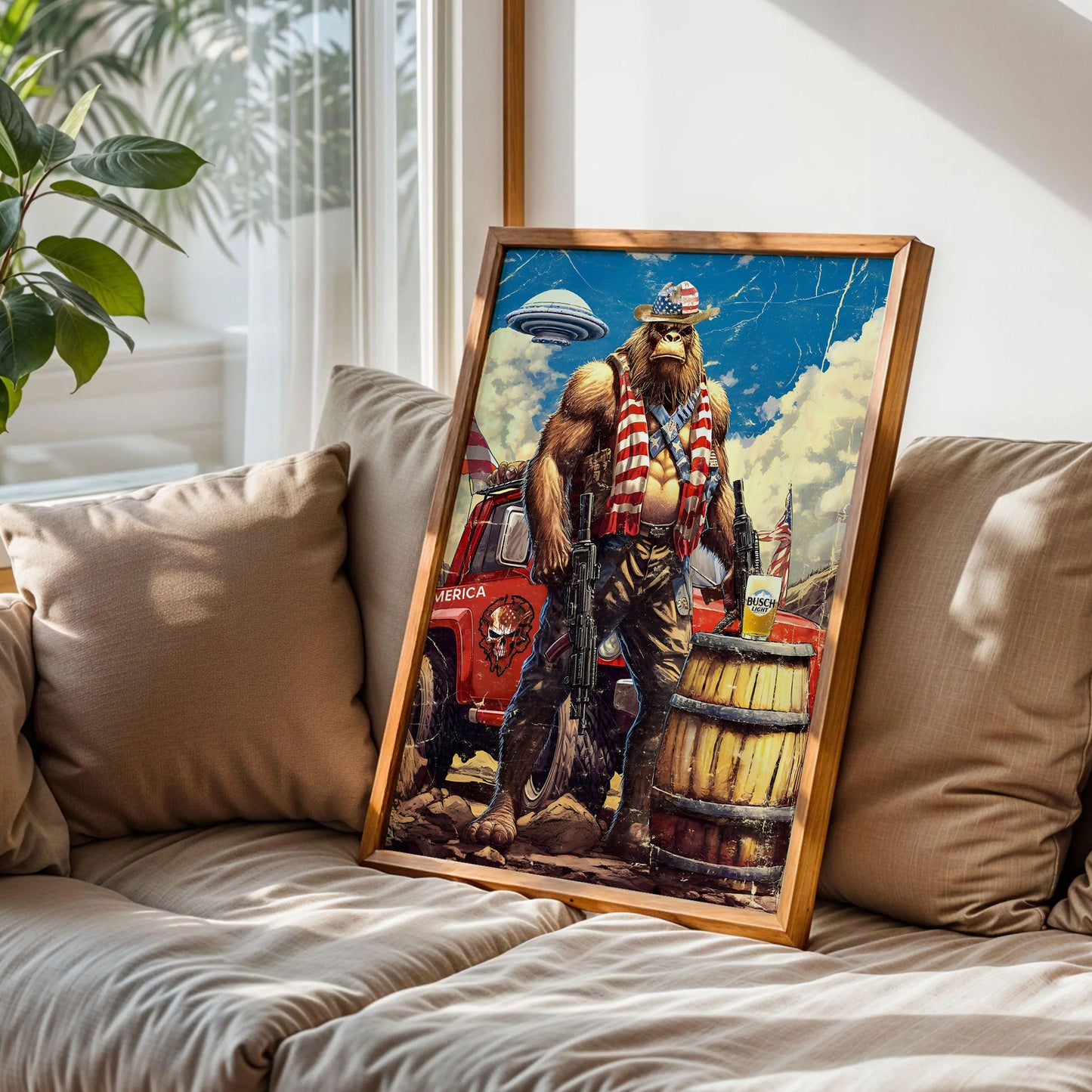 Bigfoot Cowboy Poster