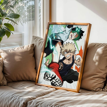 My Hero Academia Deku and Bakugo Anime Poster
