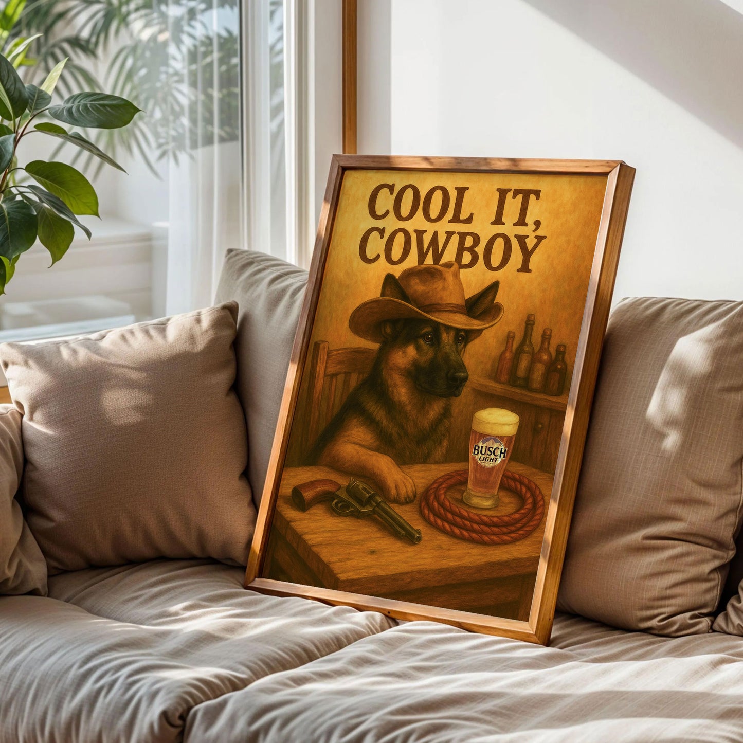 Cowboy Dog Beer Poster