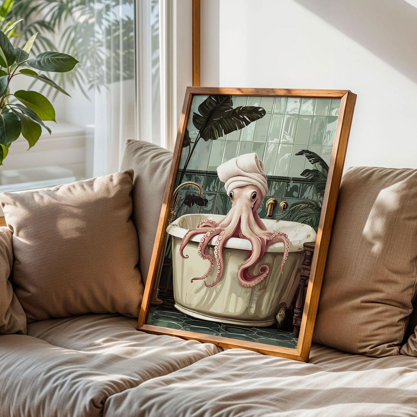Octopus in the Bathtub Wall Art