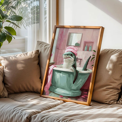 Shark in the Bathtub Wall Art