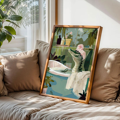 Gator Napping Wall Art Print