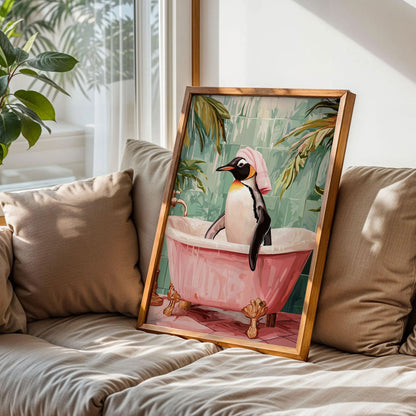 Penguin Bathroom Art