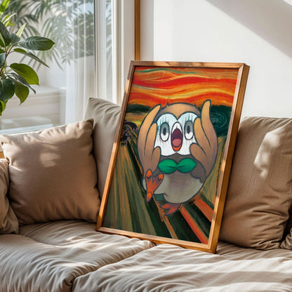 Rowlet The Scream Print Art