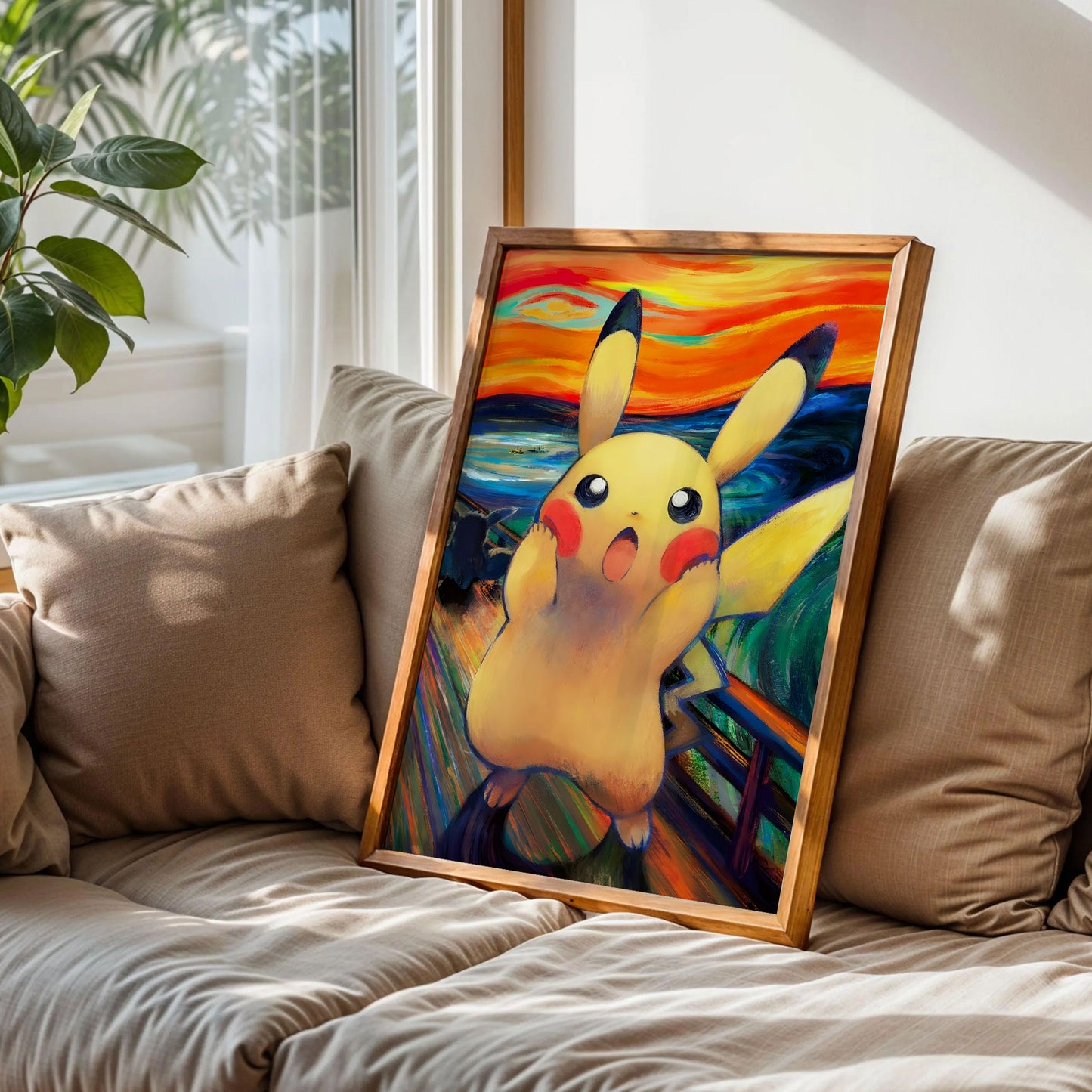 Pikachu The Scream Poster