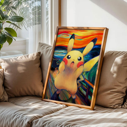 Pikachu The Scream Poster