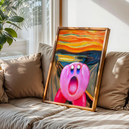 The Scream Kirby Nintendo Poster