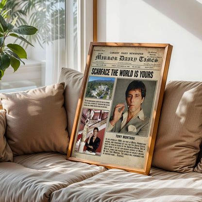 Scarface Newspaper Poster