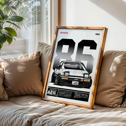 Initial D Toyota AE86 Sprinter Trueno Poster