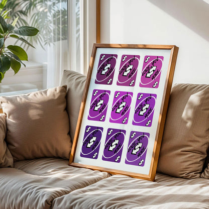 Love You More Uno Reverse Card Wall Art