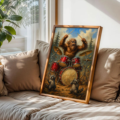 Sasquatch Drummer Poster