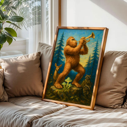 Sasquatch Guitar Player Art Print