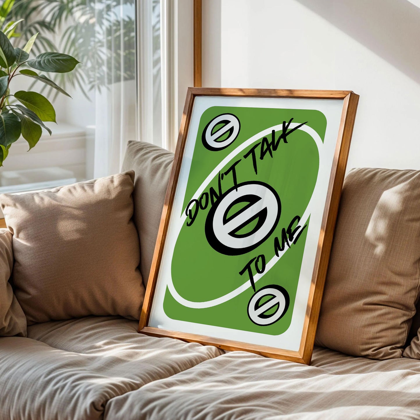 Don't Talk To Me Love Uno Playing Card Wall Art