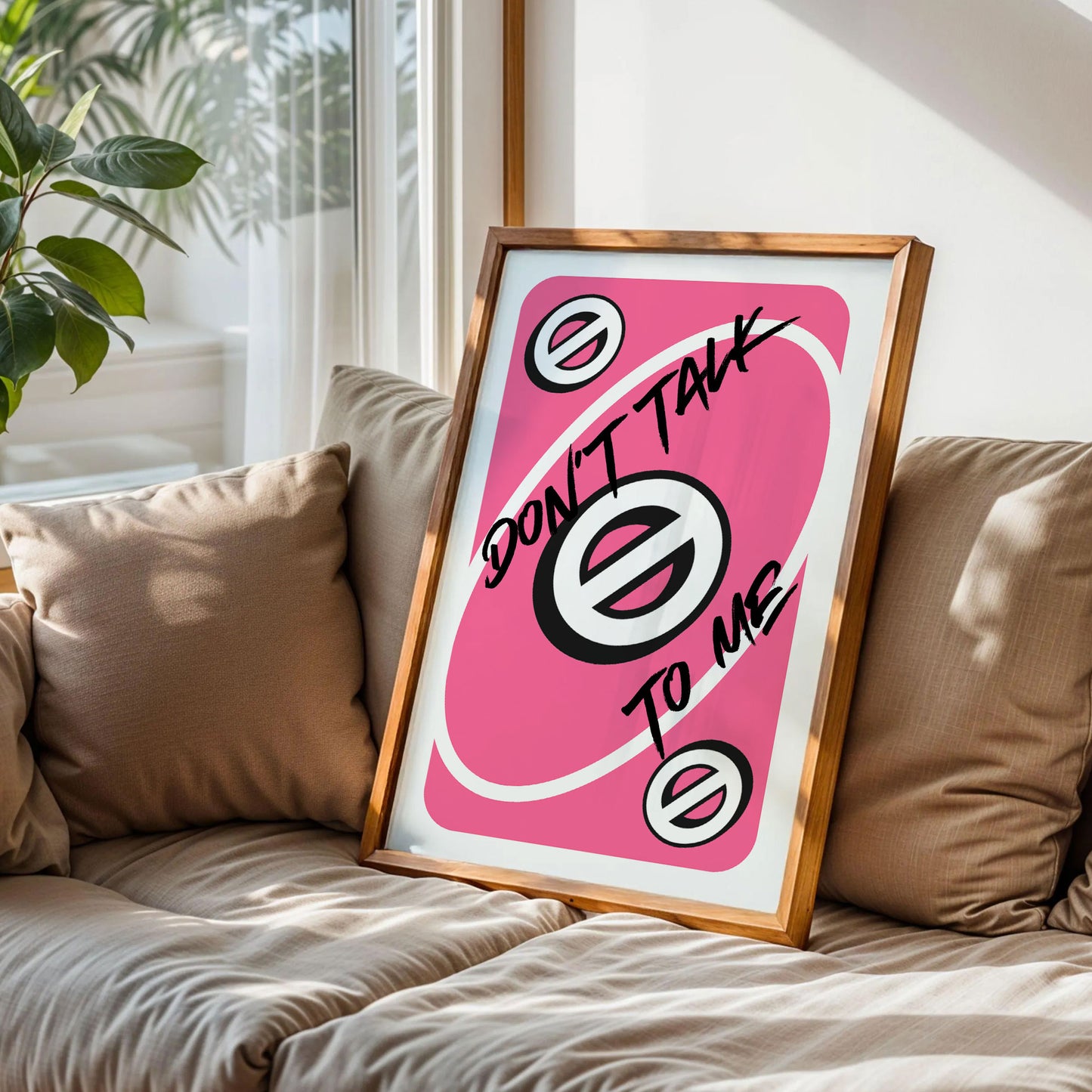 Don't Talk To Me Love Uno Reverse Card Poster