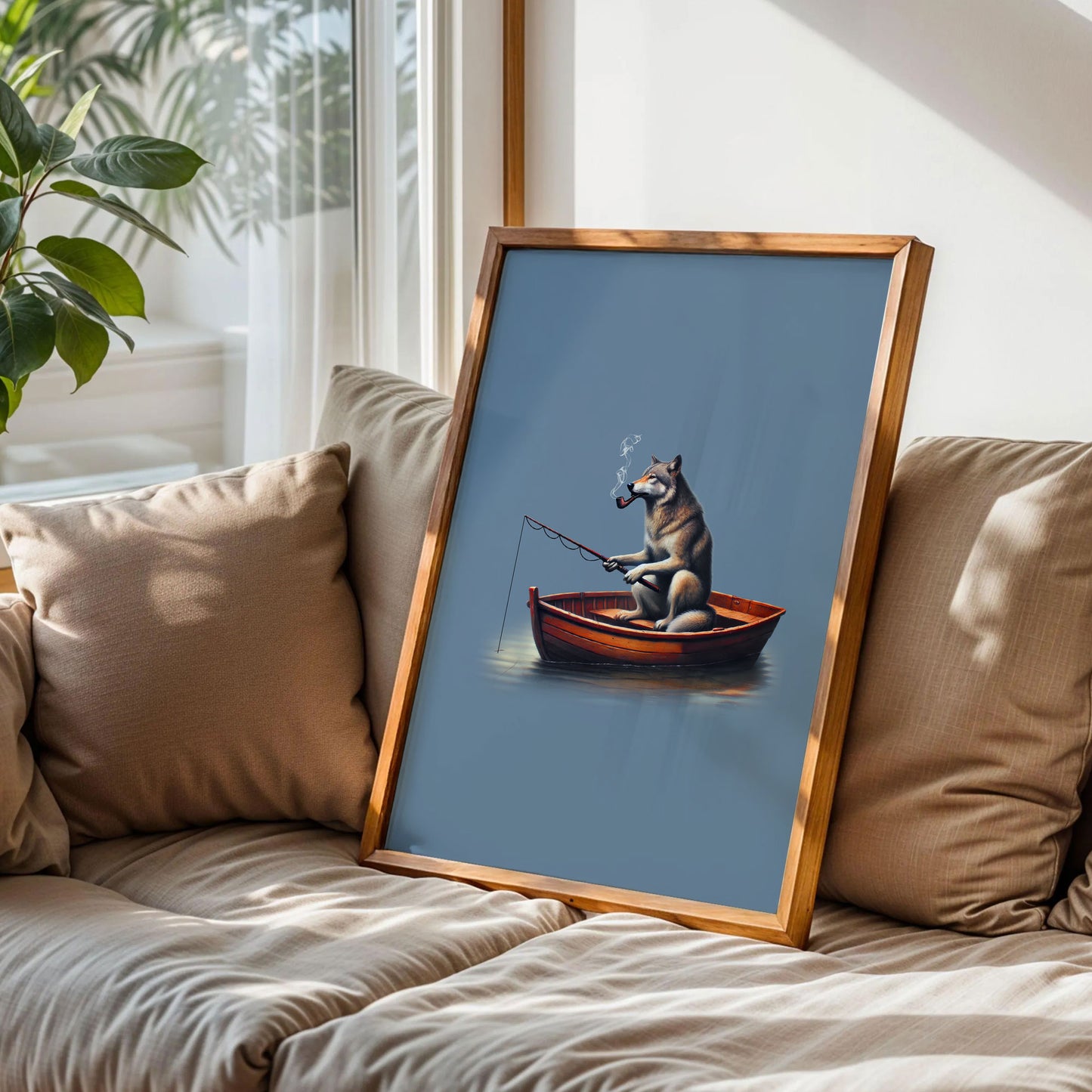 Funny Dog Fishing Poster
