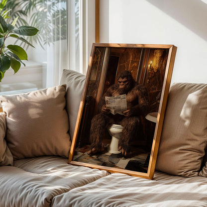 Bigfoot Bathroom Print Art