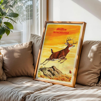 Deer Hunting Art Western Poster