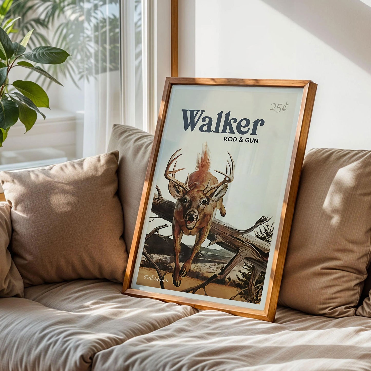 Vintage Stag Hunting Art Print