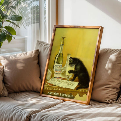 Absinthe Cat Poster