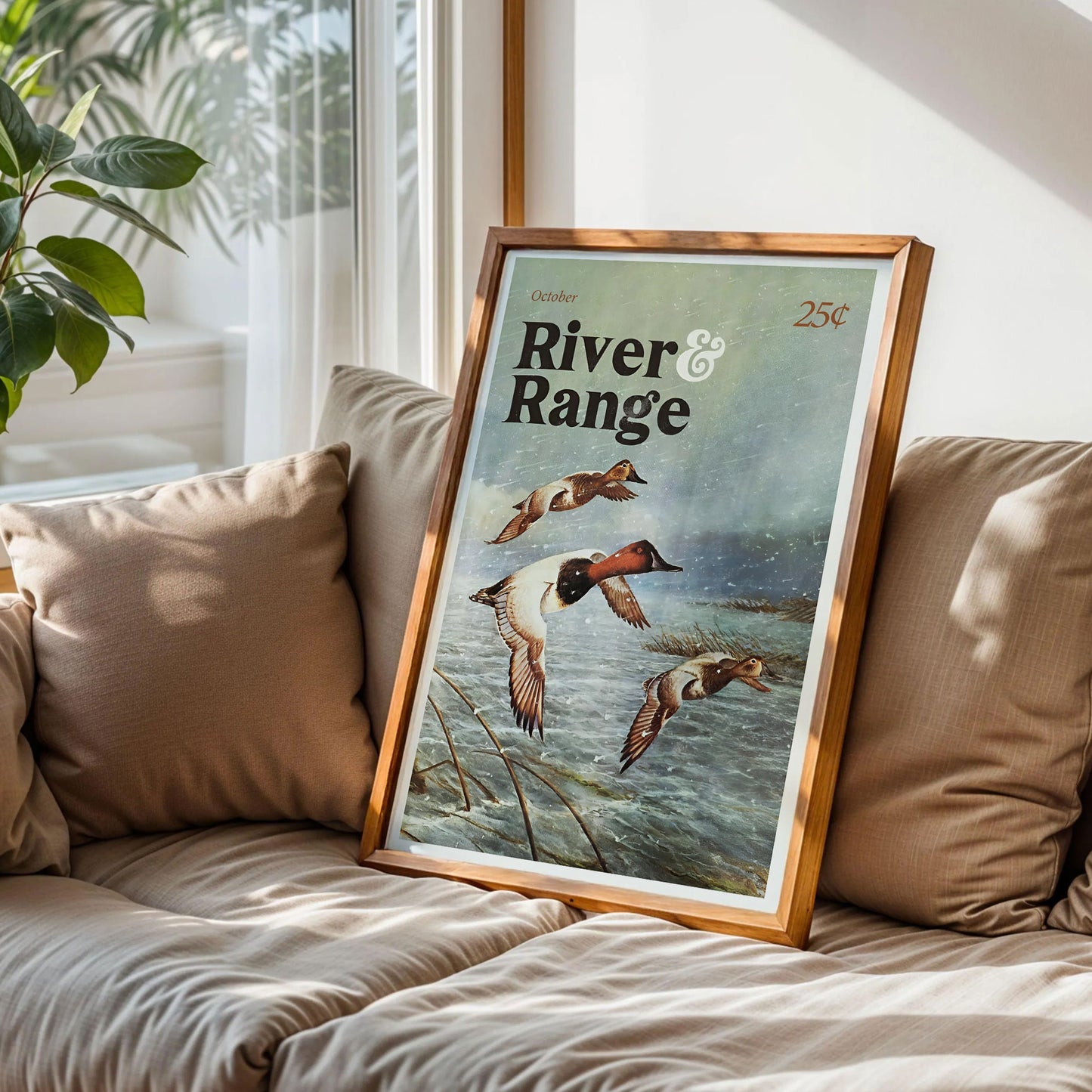 Vintage Geese Hunting Art Print