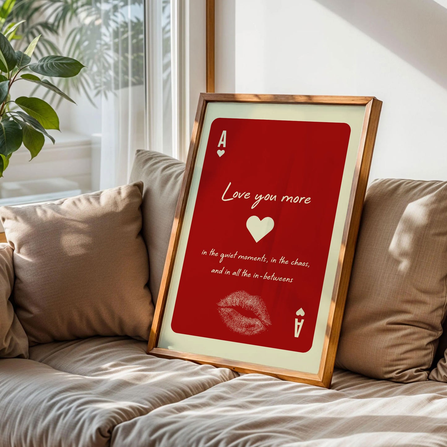 Love You More Playing Card Wall Art