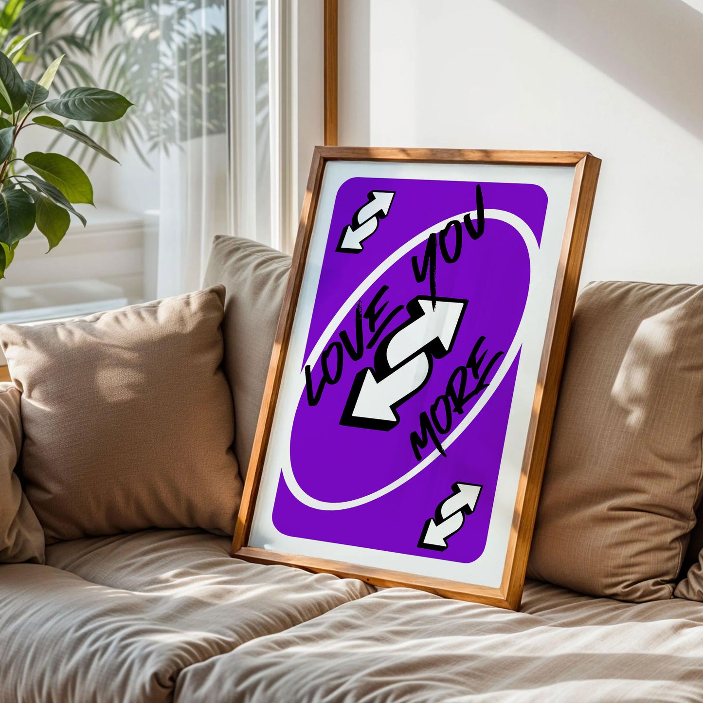 Love You More Uno Style Print Art