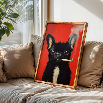 Black Cat with Cigar Art
