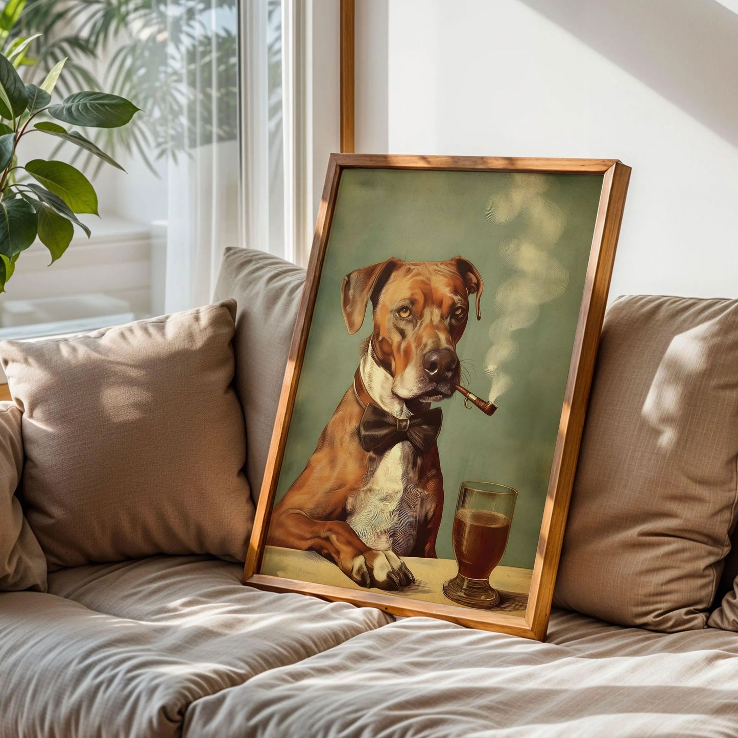 Dog with Cigar Poster