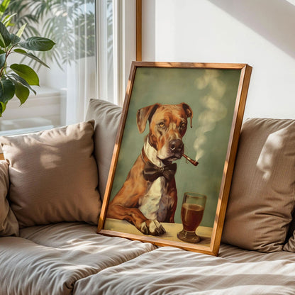 Dog with Cigar Poster