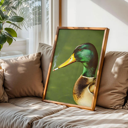 Duck Smoking a Cigarette Print
