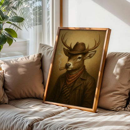 Buck Smoking a Cigarette Vintage Poster
